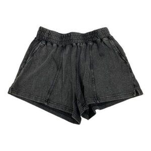 Time And Tru Womens Black Elastic Waist Cotton Shorts Size Small